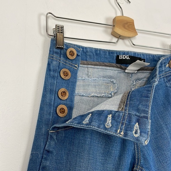 BDG Vintage Flare Bootcut High Rise Womens 26 Denim Button Side Closure Pants - Picture 4 of 9